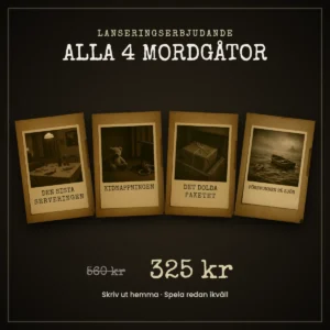 Lanseringserbjudande – alla 4 mordgåtor för 325 kr